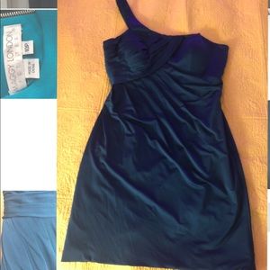 La Femme cocktail dress backless one shoulder